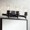 Possini Euro Design Possini Euro Evette 21" Wide Black 3-Light Bath Light