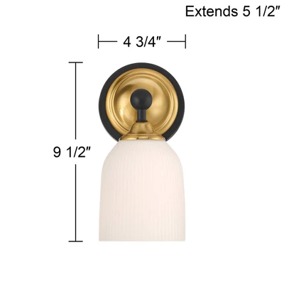 Possini Euro Design Possini Euro Zaragoza 9 1/2" High Gold And Black Wall Sconce 3 Possini Euro Design Possini Euro Zaragoza 9 1/2" High Gold And Black Wall Sconce - Image 3