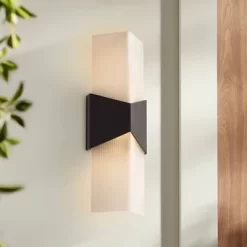 Possini Euro Design Possini Euro Tux 18" High Black And White LED Outdoor Wall Light