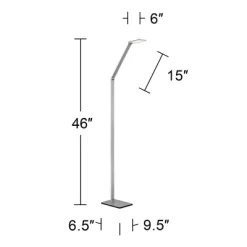 Possini Euro Design Bentley Modern Task Floor Lamp 61" Tall Silver LED Touch On Off Adjustable Head For Living Room Reading Bedroom Office House Home -Possini Euro Design Sales GUEST 5acd9afb cd48 46c0 b1f6 0ad88cb90cbe
