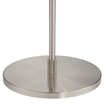 Possini Euro Design Raymond Modern 69" Tall Arc Floor Lamp With Smart Socket Raymond Nickel Adjustable Off-White Shade For Living Room 3 Possini Euro Design Raymond Modern 69" Tall Arc Floor Lamp With Smart Socket Raymond Nickel Adjustable Off-White Shade For Living Room - Image 3