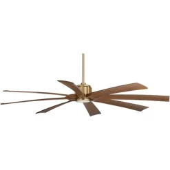 Possini Euro Design 70" Defender Modern Indoor Outdoor Ceiling Fan 8 Blade LED Light Remote Control Soft Brass Motor Koa Finish Blades Bedroom Patio -Possini Euro Design Sales GUEST 5d24fbe2 3879 46cc b184 96d437f90c9a