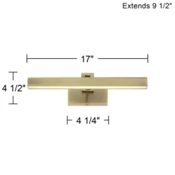 Possini Euro Design Henry 17" High Modern Picture Wall Lamp Light Fixture Mount Living Room Indoor Hallway Entry-way LED Hardwired Gold Antique Brass -Possini Euro Design Sales GUEST 5e37ad11 66d9 482d bb26 b08686cc65c5