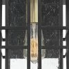 Possini Euro Design Arley Modern Industrial Outdoor Wall Light Fixtures Set Of 2 Black 16" Seedy Glass For Post Exterior Barn Deck House