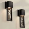 Possini Euro Design Possini Euro Miele 16" High Matte Black Wall Sconce Set Of 2