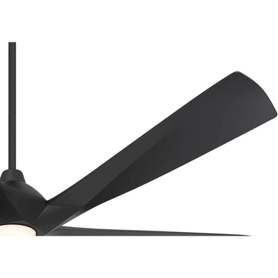 Possini Euro Design 60" Eloquent Modern Indoor Outdoor Ceiling Fan 5 Blade LED Light Remote Control Matte Black Finish Bedroom Patio Damp Rated 4 Possini Euro Design 60" Eloquent Modern Indoor Outdoor Ceiling Fan 5 Blade LED Light Remote Control Matte Black Finish Bedroom Patio Damp Rated - Image 4