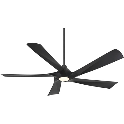 Possini Euro Design 60" Eloquent Modern Indoor Outdoor Ceiling Fan 5 Blade LED Light Remote Control Matte Black Finish Bedroom Patio Damp Rated 6 Possini Euro Design 60" Eloquent Modern Indoor Outdoor Ceiling Fan 5 Blade LED Light Remote Control Matte Black Finish Bedroom Patio Damp Rated - Image 6