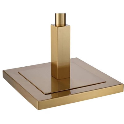 Possini Euro Design Artisan Swing Arm Floor Lamp 62.25" Tall Warm Antique Brass Linen Drum Shade For Living Room Reading Bedroom Office 5 Possini Euro Design Artisan Swing Arm Floor Lamp 62.25" Tall Warm Antique Brass Linen Drum Shade For Living Room Reading Bedroom Office - Image 5