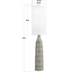 Possini Euro Design Scribe Modern Coastal 66 1/2" Tall Standing Floor Lamp Organic Foot Switch Gray Faux Wood Finish Living Room Bedroom House Reading -Possini Euro Design Sales GUEST 63bf218f 3725 4dff a193 9e927134fa7c