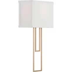 Possini Euro Design Possini Euro Siobhan 16" High Gold And White Wall Sconce -Possini Euro Design Sales GUEST 65cfbffe 360c 40bd ad90 6c7550af58f7