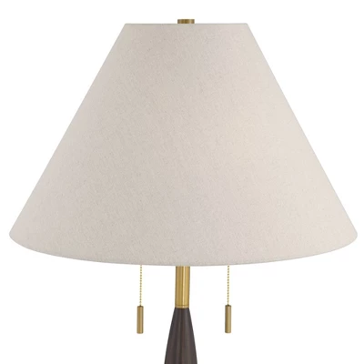 Possini Euro Design Carillo Modern 68" Tall Standing Floor Lamp Pull Chain Espresso Brown Gold Wood Living Room Bedroom House Reading Office 2 Possini Euro Design Carillo Modern 68" Tall Standing Floor Lamp Pull Chain Espresso Brown Gold Wood Living Room Bedroom House Reading Office - Image 2