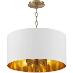 Possini Euro Design Rochelle Brass Pendant Chandelier 20" Wide Modern White Outer Gold Inner Drum Shade 4-Light Fixture For Dining Room Kitchen Island 12 Possini Euro Design Rochelle Brass Pendant Chandelier 20" Wide Modern White Outer Gold Inner Drum Shade 4-Light Fixture For Dining Room Kitchen Island -Possini Euro Design Sales GUEST 66c8fcad 57b6 4f8b a2f1 22bc16996e98