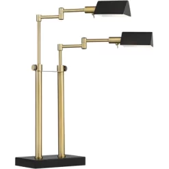 Possini Euro Design Keegan Modern Desk Lamp 24" High Warm Brass With Dual USB Charging Ports LED Adjustable Black Shade For Bedroom Living Room Desk 15 Possini Euro Design Keegan Modern Desk Lamp 24" High Warm Brass With Dual USB Charging Ports LED Adjustable Black Shade For Bedroom Living Room Desk -Possini Euro Design Sales GUEST 66df3b7f 2031 4a6b b64b b0ebfd7ab82a