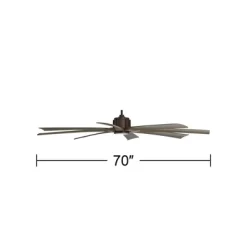 Possini Euro Design 70" Defender Farmhouse Rustic Indoor Outdoor Ceiling Fan 8 Blade LED Light Remote Control Oil Rubbed Bronze Motor Bedroom Patio -Possini Euro Design Sales GUEST 67cffaf9 6078 4393 be32 e1ccc60b4101