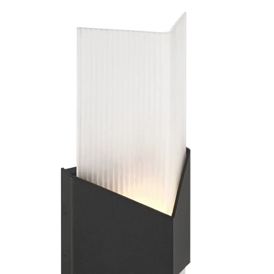 Possini Euro Design Possini Euro Tux 18" High Black And White LED Wall Sconce Set Of 2 2 Possini Euro Design Possini Euro Tux 18" High Black And White LED Wall Sconce Set Of 2 - Image 2