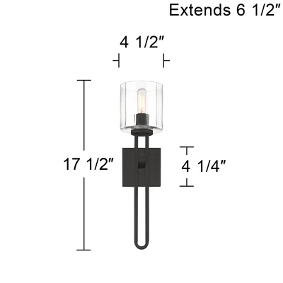 Possini Euro Design Possini Euro Katrina 17 1/2" High Black Wall Sconce 8 Possini Euro Design Possini Euro Katrina 17 1/2" High Black Wall Sconce - Image 8