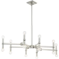 Possini Euro Design Marya Brushed Nickel Chandelier 37 3/4" Wide Modern 16-Light Fixture For Dining Room House Foyer Kitchen Island Entryway Bedroom -Possini Euro Design Sales GUEST 6a4dca51 57e1 46ea 8e7c 7df0944fcf99