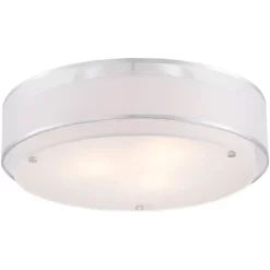 Possini Euro Design Modern Ceiling Lighting Semi Flush Mount Fixture 20" Wide Chrome 3-Light Sheer Outer Off White Inner Drum Shade For Bedroom House 9 Possini Euro Design Modern Ceiling Lighting Semi Flush Mount Fixture 20" Wide Chrome 3-Light Sheer Outer Off White Inner Drum Shade For Bedroom House -Possini Euro Design Sales GUEST 6a5c40ea 2eaa 47ef 9501 67e2bc343020