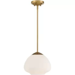 Possini Euro Design Orilla Brass Mini Pendant Light 11 3/4" Wide Mid Century Modern White Opal Glass Shade For Dining Room House Foyer Kitchen Island -Possini Euro Design Sales GUEST 6b825d15 6d82 4dd9 a2ba bf886b8011ff