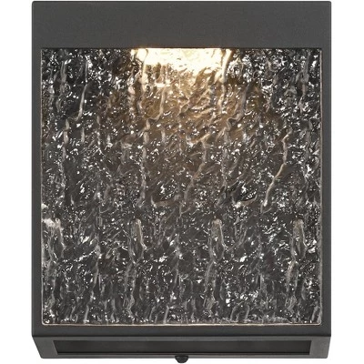 Possini Euro Design Possini Euro Sofia 8 1/2"H Black Hammered Glass LED Wall Sconce 3 Possini Euro Design Possini Euro Sofia 8 1/2"H Black Hammered Glass LED Wall Sconce - Image 3