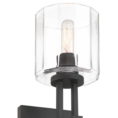 Possini Euro Design Possini Euro Katrina 17 1/2" High Black Wall Sconce 2 Possini Euro Design Possini Euro Katrina 17 1/2" High Black Wall Sconce - Image 2