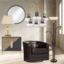 Possini Euro Design Deacon Modern Desk Table Lamp 26" High Brass With USB And AC Power Outlet In Base LED Reading Light Oatmeal Shade For Office Desk 15 Possini Euro Design Deacon Modern Desk Table Lamp 26" High Brass With USB And AC Power Outlet In Base LED Reading Light Oatmeal Shade For Office Desk -Possini Euro Design Sales GUEST 6ddac17c 39dd 455d b005 aa7caff95063