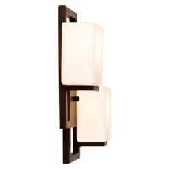 Possini Euro Design Modern Wall Light Bronze 15 1/2" Square Glass Sconce Fixture For Bathroom Side Of Mirror Hallway -Possini Euro Design Sales GUEST 6eaa79df 2dc4 4337 b647 e28c95dbda20