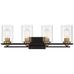 Possini Euro Design Demy Modern Wall Light Oil Rubbed Bronze Gold Hardwire 27" 4-Light Fixture Clear Glass For Bedroom Bathroom Vanity Reading House 11 Possini Euro Design Demy Modern Wall Light Oil Rubbed Bronze Gold Hardwire 27" 4-Light Fixture Clear Glass For Bedroom Bathroom Vanity Reading House -Possini Euro Design Sales GUEST 6fa77f01 ff02 4c4a a828 ecd5dc07f728