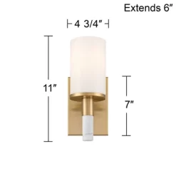 Possini Euro Design Possini Euro Lucius 11" High Soft Gold And White Marble Wall Sconce -Possini Euro Design Sales GUEST 70e55484 1c43 4893 8df5 4365a1c0445c