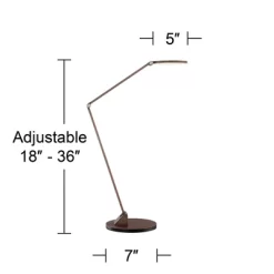 Possini Euro Design Magnum Modern Desk Lamp 36" Tall French Bronze Brown Metal LED Adjustable For Bedroom Living Room Bedside Nightstand Office House -Possini Euro Design Sales GUEST 710f67fe 8002 4719 b066 475edd1e5cca
