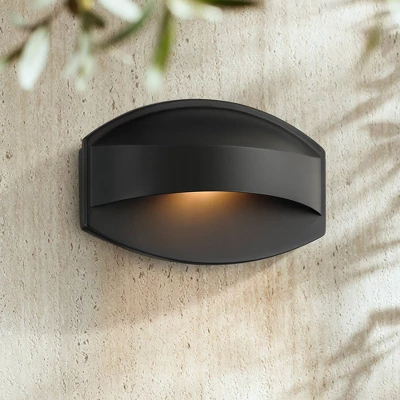 Possini Euro Design Xane 7" High Mid Century Modern Outdoor Wall Light Fixture Mount Porch House Exterior Weatherproof Matte Black Finish Metal -Possini Euro Design Sales GUEST 72482401 151f 414f a472 9b6d70491f4d