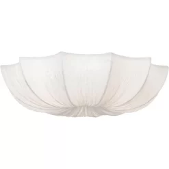 Possini Euro Design Planetarium Modern Ceiling Light Flush Mount Fixture 21" Wide Chrome 3-Light Ivory Fabric Scalloped Bowl For Bedroom Living Room 14 Possini Euro Design Planetarium Modern Ceiling Light Flush Mount Fixture 21" Wide Chrome 3-Light Ivory Fabric Scalloped Bowl For Bedroom Living Room -Possini Euro Design Sales GUEST 72db56e1 c8dd 49d6 8783 57b052318839