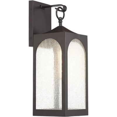 Possini Euro Design Tyne Modern Outdoor Wall Light Fixture Bronze 20 1/2" Seedy Glass For Post Exterior Barn Deck House Porch Yard Posts Patio Home 4 Possini Euro Design Tyne Modern Outdoor Wall Light Fixture Bronze 20 1/2" Seedy Glass For Post Exterior Barn Deck House Porch Yard Posts Patio Home - Image 4