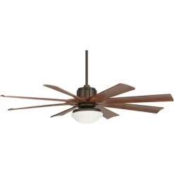 60" Possini Euro Design Industrial Outdoor Ceiling Fan With LED Light Remote Control Bronze Koa Opal Glass Damp Rated Patio Gazebo -Possini Euro Design Sales GUEST 73e5fb44 b778 4a8f ad38 ab0ee23aef45
