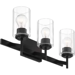 Possini Euro Design Possini Euro Evette 21" Wide Black 3-Light Bath Light -Possini Euro Design Sales GUEST 742ff1ae e011 407f 90f9 142a34177583
