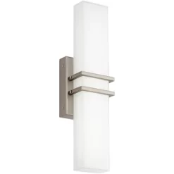 Possini Euro Design Exeter Modern Wall Lights Set Of 2 Brushed Nickel Hardwire 4 1/2" Light Bar LED Fixture White Glass Shade For Bedroom Bathroom 12 Possini Euro Design Exeter Modern Wall Lights Set Of 2 Brushed Nickel Hardwire 4 1/2" Light Bar LED Fixture White Glass Shade For Bedroom Bathroom -Possini Euro Design Sales GUEST 7478c102 2f2e 45e3 92b7 9327efca8fa8