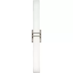 Possini Euro Design Exeter Modern Wall Light Brushed Nickel 36" Light Bar LED Fixture Silk Screened Glass Shade For Bedroom Bathroom Vanity Reading -Possini Euro Design Sales GUEST 750b41d0 9a78 40ca b9b8 7909b786821f