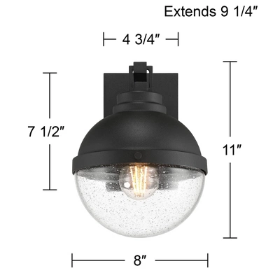 Possini Euro Design Possini Euro Sargasso 11" Black Marine Outdoor Wall Light Set Of 2 3 Possini Euro Design Possini Euro Sargasso 11" Black Marine Outdoor Wall Light Set Of 2 - Image 3