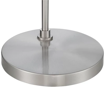 Possini Euro Design Piccolo Modern Floor Lamp With Tray Table 60 1/2" Tall Brushed Nickel White Cylinder Shade For Living Room Bedroom Office House 4 Possini Euro Design Piccolo Modern Floor Lamp With Tray Table 60 1/2" Tall Brushed Nickel White Cylinder Shade For Living Room Bedroom Office House - Image 4