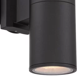 Possini Euro Design Modern Outdoor Wall Light Fixtures Set Of 2 Black Aluminum 11 3/4" Glass Lens For Exterior House Porch Patio -Possini Euro Design Sales GUEST 768fe6ee f614 499b b48d 8194281ee67d