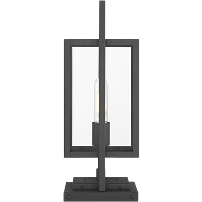 Possini Euro Design Possini Euro Jericho 17" High Textured Black Outdoor Pier Mount Light 6 Possini Euro Design Possini Euro Jericho 17" High Textured Black Outdoor Pier Mount Light - Image 6