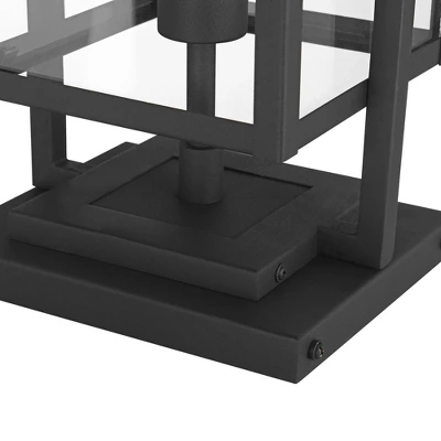 Possini Euro Design Possini Euro Jericho 17" High Textured Black Outdoor Pier Mount Light 2 Possini Euro Design Possini Euro Jericho 17" High Textured Black Outdoor Pier Mount Light - Image 2