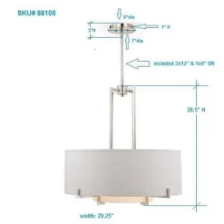 Possini Euro Design Concentric Brushed Nickel Pendant Chandelier 28" Wide Modern White Fabric Drum 4-Light For Dining Room House Foyer Kitchen Island 10 Possini Euro Design Concentric Brushed Nickel Pendant Chandelier 28" Wide Modern White Fabric Drum 4-Light For Dining Room House Foyer Kitchen Island -Possini Euro Design Sales GUEST 79d99742 31e4 41eb 8743 caf20da53a45