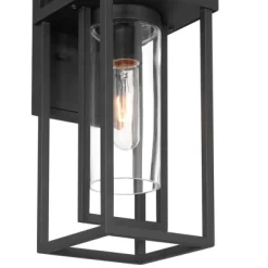 Possini Euro Design Raynor 13 1/2" High Modern Outdoor Wall Barn Light Fixture Mount Porch House Weatherproof Sand Black Aluminum Clear Glass Shade -Possini Euro Design Sales GUEST 7a0f68a3 9ba8 4ba9 a04d e3396b6961e5