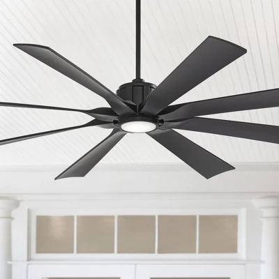 70" Possini Euro Design Defender Modern Indoor Outdoor Ceiling Fan With Dimmable LED Light Remote Control Matte Black Damp Rated For Patio Exterior 1 70" Possini Euro Design Defender Modern Indoor Outdoor Ceiling Fan With Dimmable LED Light Remote Control Matte Black Damp Rated For Patio Exterior
