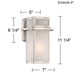 Possini Euro Design Delevan Modern Outdoor Wall Lights Fixture Set Of 2 Brushed Nickel 11 1/4" Frosted Seedy Glass For Post Exterior Barn Deck House 11 Possini Euro Design Delevan Modern Outdoor Wall Lights Fixture Set Of 2 Brushed Nickel 11 1/4" Frosted Seedy Glass For Post Exterior Barn Deck House -Possini Euro Design Sales GUEST 7c1e1175 6c6f 4e12 97b8 6c8ee597655a