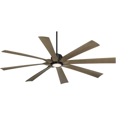 Possini Euro Design 70" Defender Farmhouse Rustic Indoor Outdoor Ceiling Fan 8 Blade LED Light Remote Control Matte Black Motor Bedroom Patio 6 Possini Euro Design 70" Defender Farmhouse Rustic Indoor Outdoor Ceiling Fan 8 Blade LED Light Remote Control Matte Black Motor Bedroom Patio - Image 6