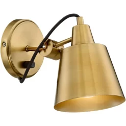 Possini Euro Design Capetown Modern Wall Light Sconce Warm Brass Hardwire 5 3/4" Fixture Up Down Swivel For Bedroom Reading Living Room Hallway House -Possini Euro Design Sales GUEST 7df53f05 2e16 4d32 aad2 092a7d89a131