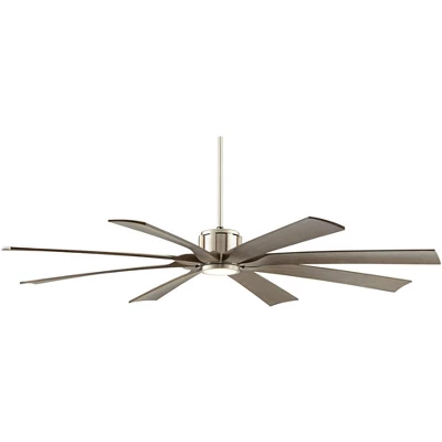 70" Possini Euro Design Modern Indoor Outdoor Ceiling Fan With Light LED Dimmable Remote Brushed Nickel Light Wood Damp Rated Patio Porch 5 70" Possini Euro Design Modern Indoor Outdoor Ceiling Fan With Light LED Dimmable Remote Brushed Nickel Light Wood Damp Rated Patio Porch - Image 5