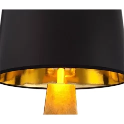 Possini Euro Design Obelisk Modern Table Lamp 26" High Gold Leaf Tapered Column Black Paper Drum Shade For Bedroom Living Room Bedside Nightstand Home -Possini Euro Design Sales GUEST 7e4fba45 87d0 4d2f a6f3 08abbe620a54